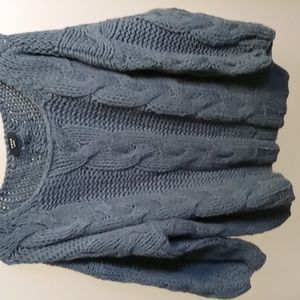Elegant soft Gray thick yarn casual sweater